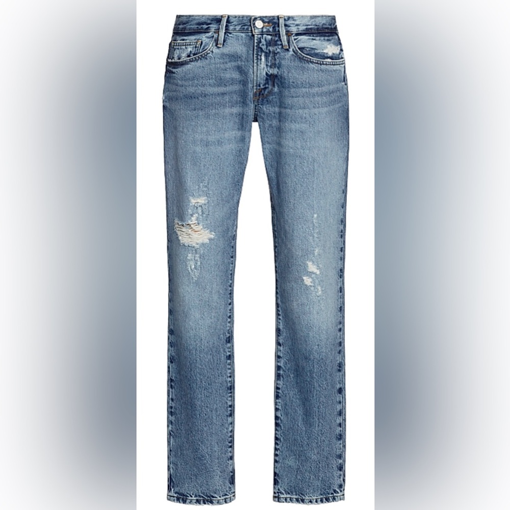 FRAME L’Homme Distressed Slim Fit Jeans Mens Sz 38